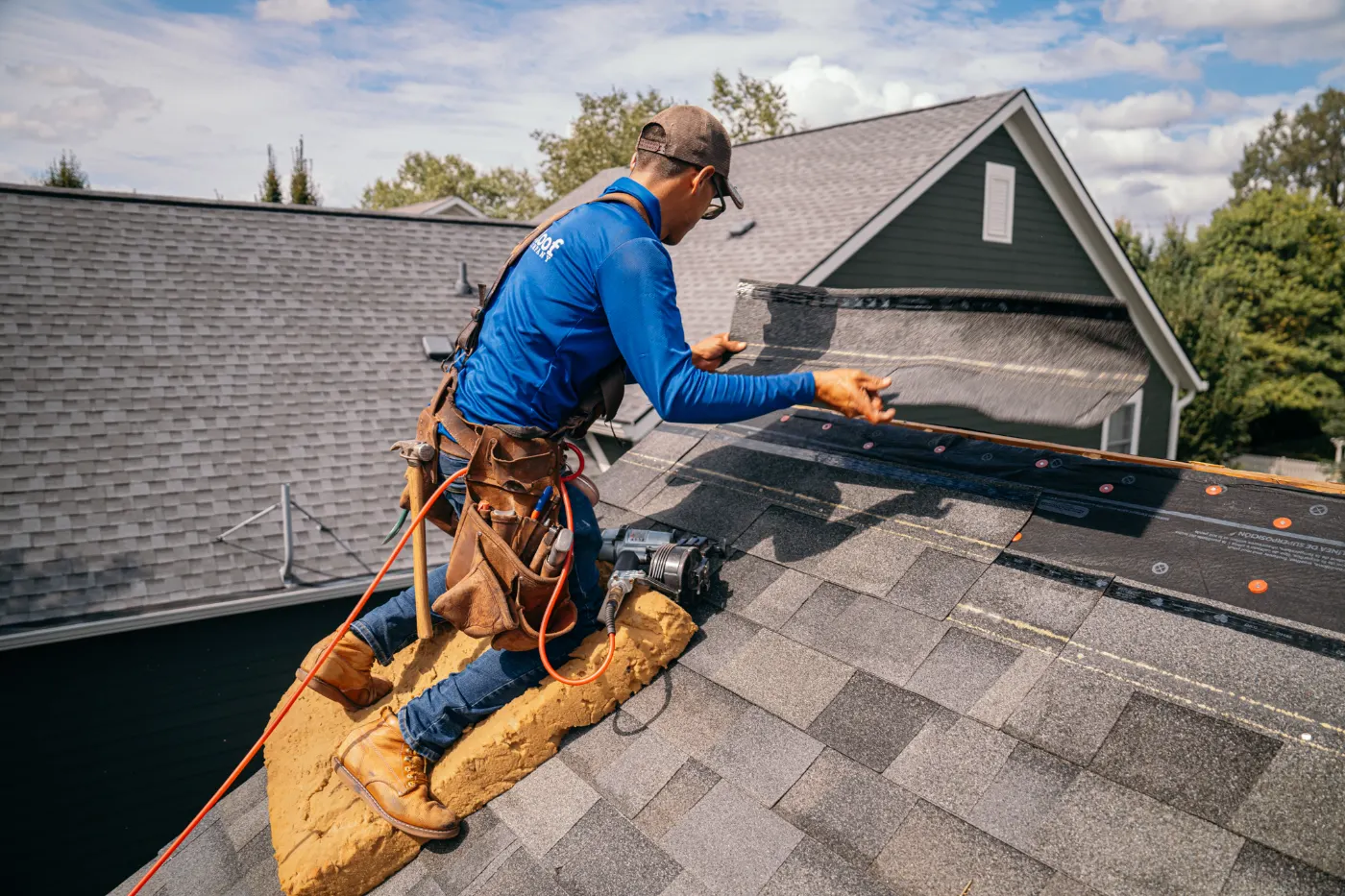 Roof inspection documented on a Julietta home